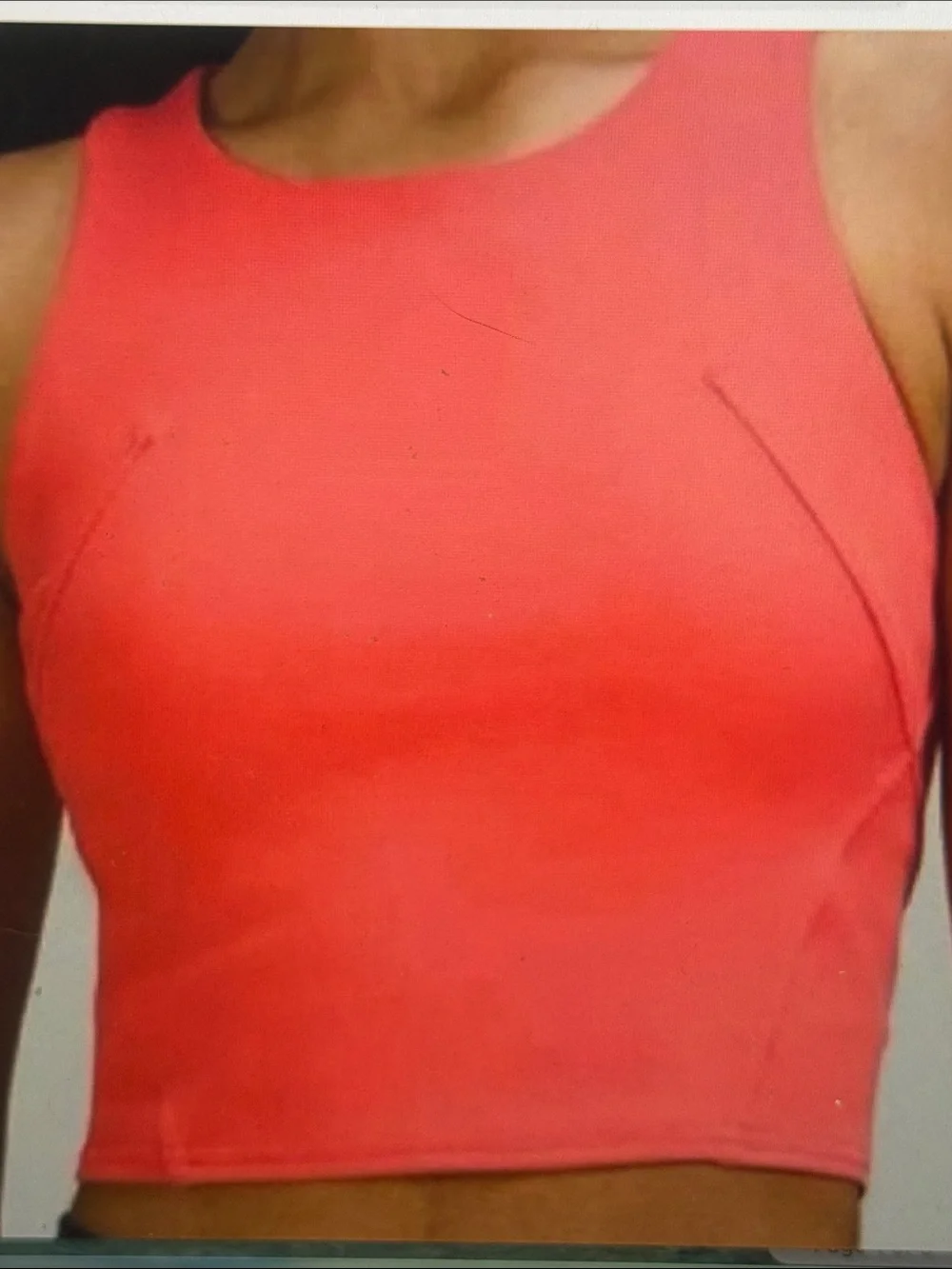 lululemon InvigorateTank, Coral Cropped High-Neck Tank, Sz 2